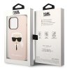 Karl Lagerfeld KLHCP14LSLKHLP iPhone 14 Pro 6,1 hardcase różowy/pink Silicone Karl`s Head